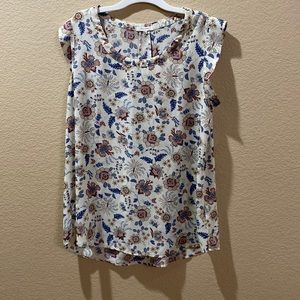 Anthropologie Pleione Floral Top